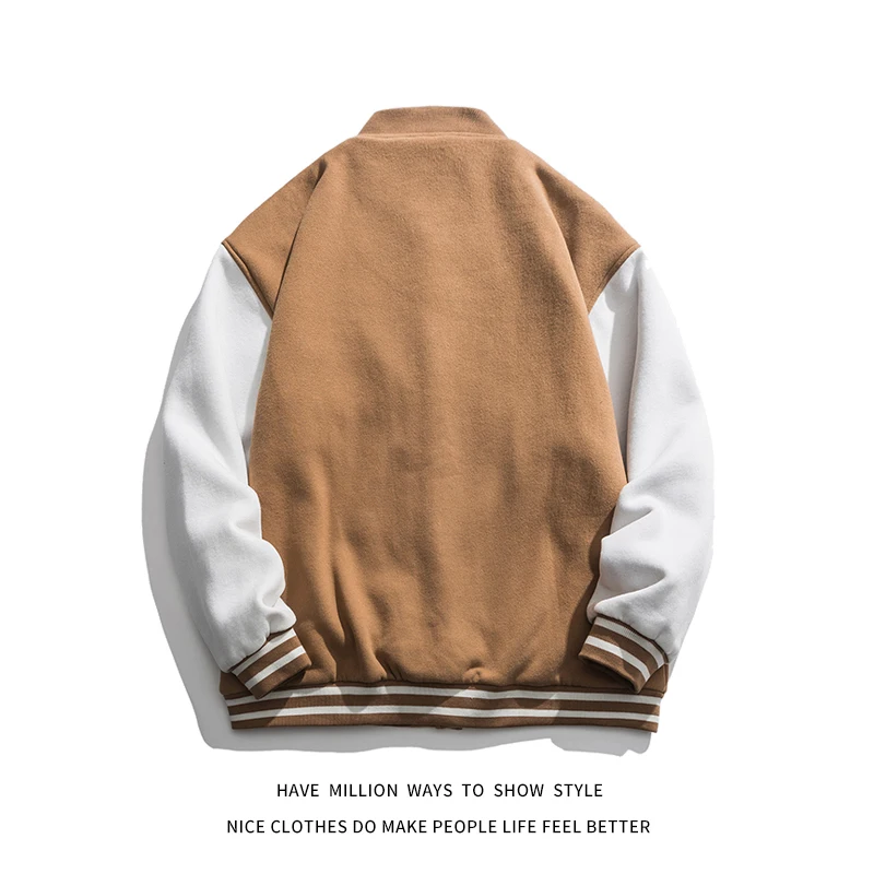 

2021 New Spring&Autumn Embroid Letter Men's Baseball Bomber Jacket Unisex Women's Loose Varsity Coat Campus Couple Street Casual