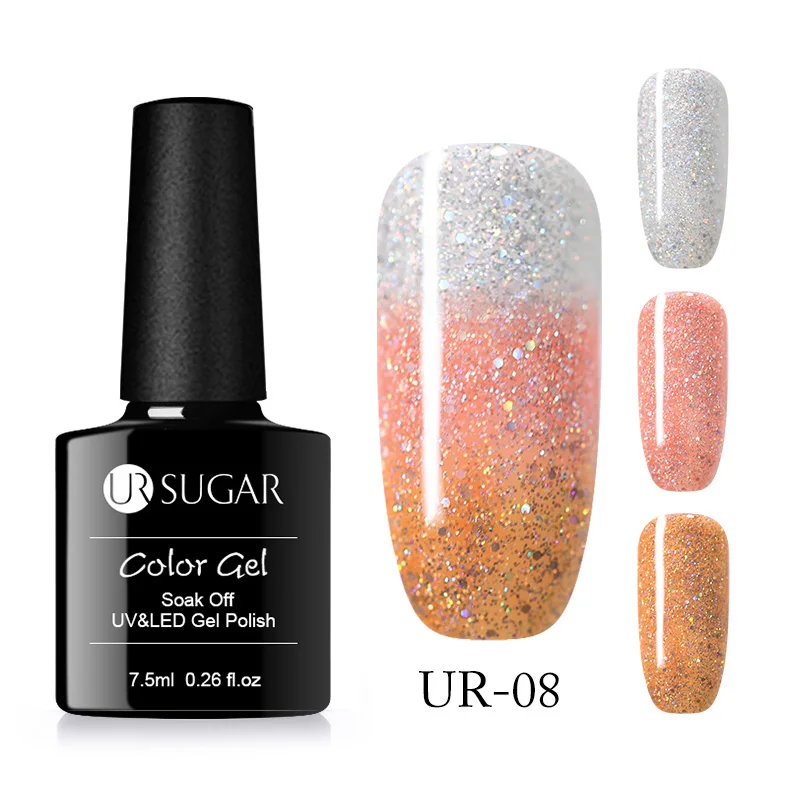 Ur Sugar 7,5 мл матовый термальный Гель-лак для ногтей меняющий температуру гель отмачиваемый УФ-Гель-лак для маникюра гель-арт для ногтей - Цвет: 37