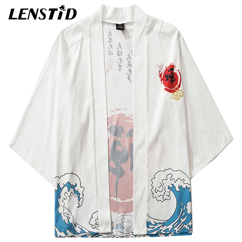 Мужское кимоно в стиле Харадзюку LENSTID китайское буддистское Кани летняя тонкая