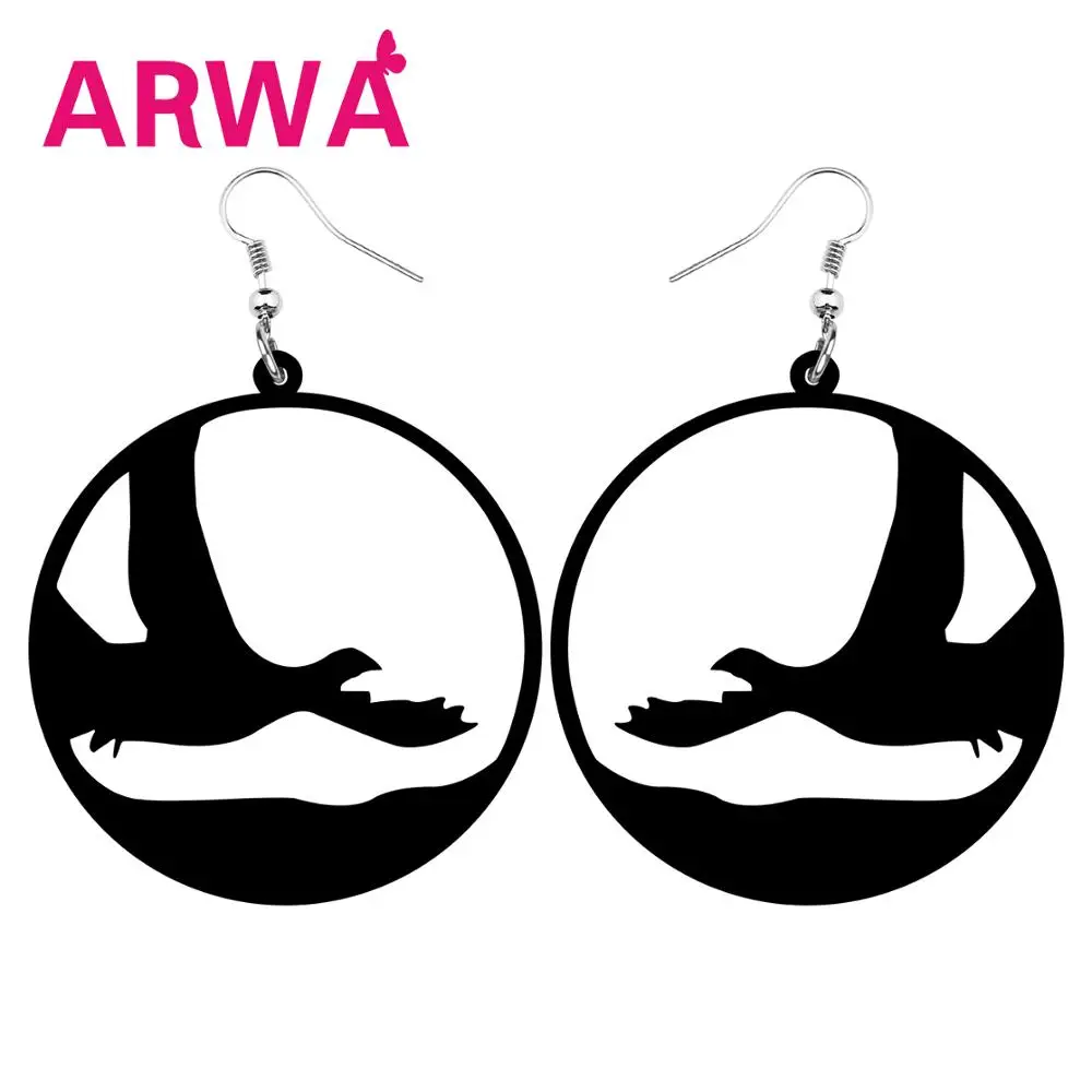 Акриловые большие круглые аниме летающие вороны ARWA для Хэллоуина ювелирные изделия в виде животных Женские подарки Вечерние