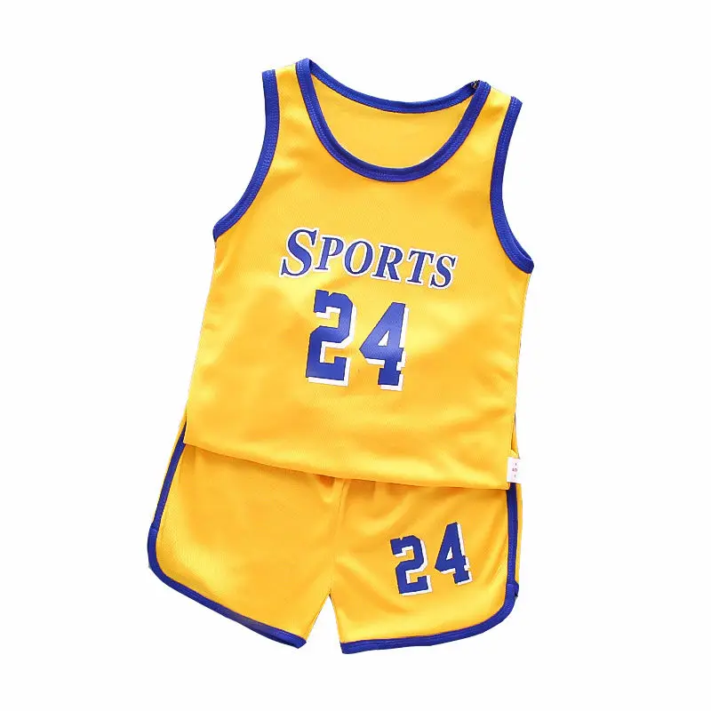 

Summer Children's Clothing Sets Boys Sports Suit for Children Basketball Vest T-shirt + Shorts Pants Kids Boy Sets Clothes1-4 Y