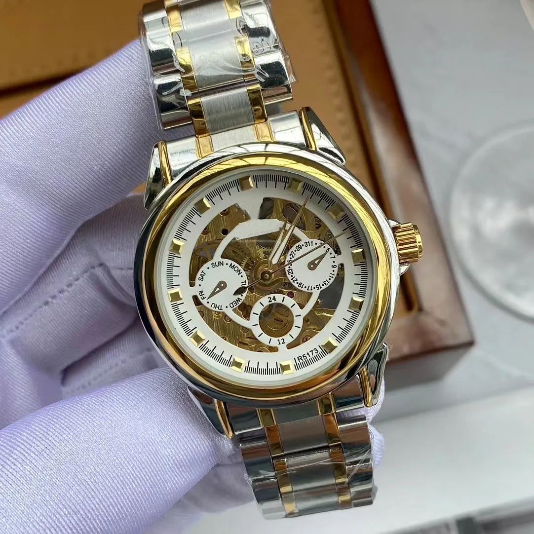 

2021 Men's Fashion Business Casual Fully Automatic Hollow Through the Bottom Mechanical Temperament Banquet Watch Gift