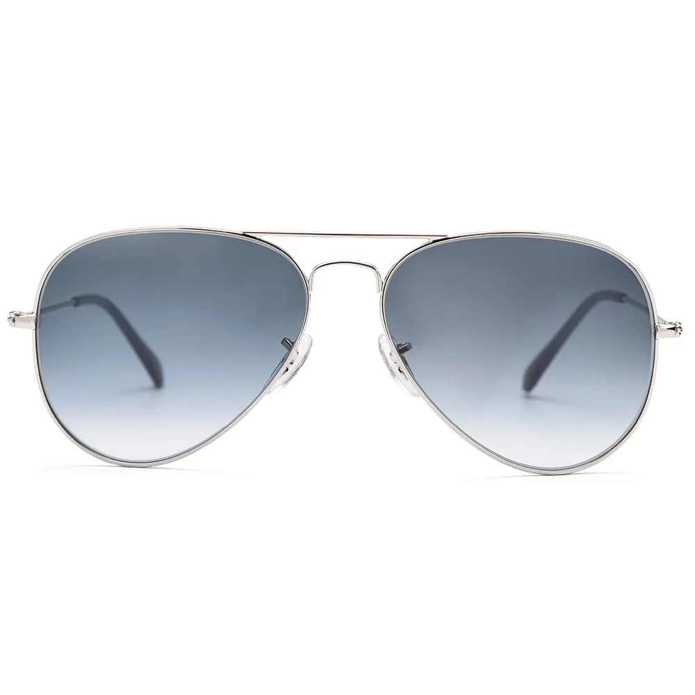 

Classic 3025 pilot sunglasses men women 58mm and 62mm crystal glass mirror lens brown gradient sunglass UV400 protection