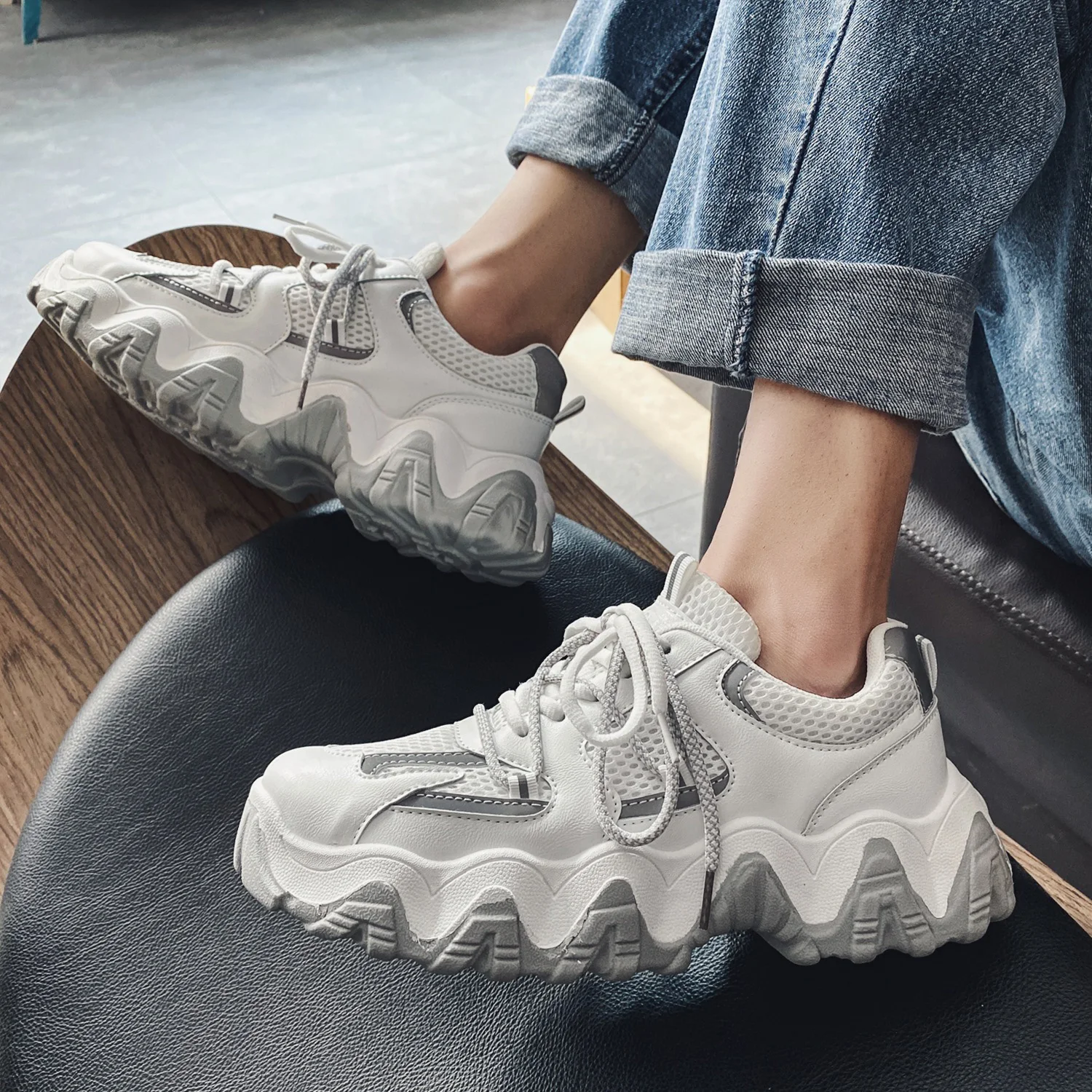 

Мужская обувь; Chaussures Pour Hommes повседневная обувь для Для мужчин дышащая обувь из сетчатого материала; Обувь; Мужские кроссовки; Sapato Masculino; Новы...