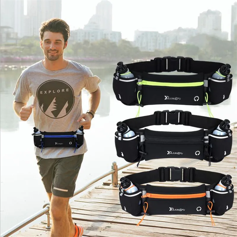 

Running Waist Bag Marathon Running Bag Men Women Outdoor Riding Fitness With Water Bottle Waterproof Phone Sport Belt Waist Bag