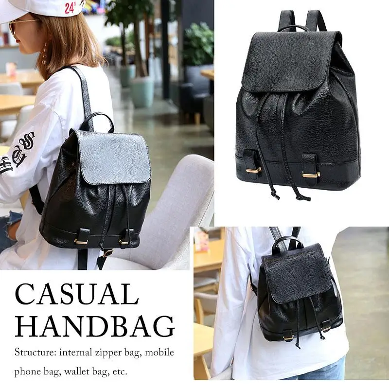 Сумка тоут для отдыха черная практичная дорожная водонепроницаемая PU ткань