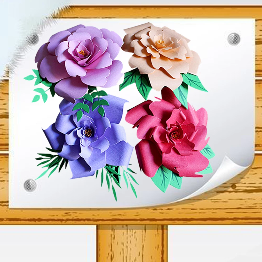 Красивая Цветочная форма цветок металлическая режущая скрапбук DIY Фотоальбом