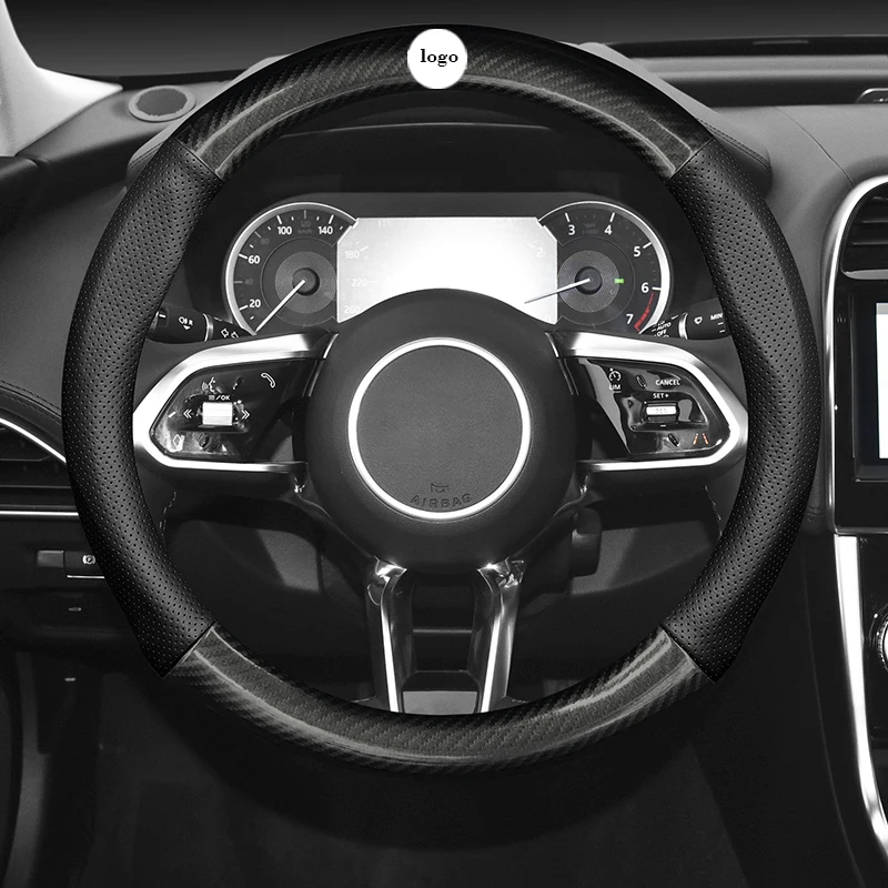 Чехол для руля Jaguar XJ XK XF XE S-Type E-Pace F-Type X-Type E-Type из углеродного волокна | Автомобили и
