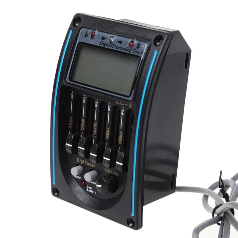 

Preamp EQ Equalizer 5 Bands Classical Acoustic Guitar Amplifier Blend Tuner Piezo Pickup LC 5 W8EE