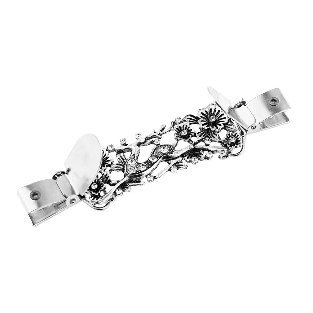 Blooming Rose With Chain Elegant And Delicate Personality Animal Deer Alloy Diamond Shawl Clip Sweater Clothing Buckle | Украшения и