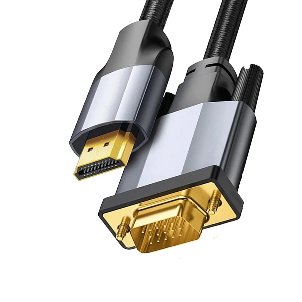 

1,8/3,0 м HDMI-совместимый адаптер VGA 1080P HDMI вход и VGA выход позолоченный конвертер адаптер для HDTV монитора ПК