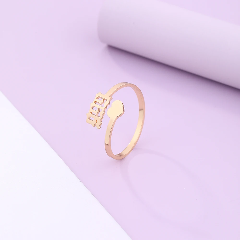 

OUREX New Fashion Digital Love Ring Opening Adjustable Women's Alloy Ring Jewelry Wholesale Direct Sales
