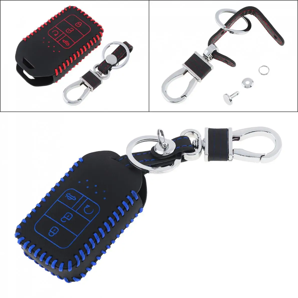 4 кнопки кожаный чехол для ключа автомобиля протектор с висящей пряжкой Honda 2016 2017