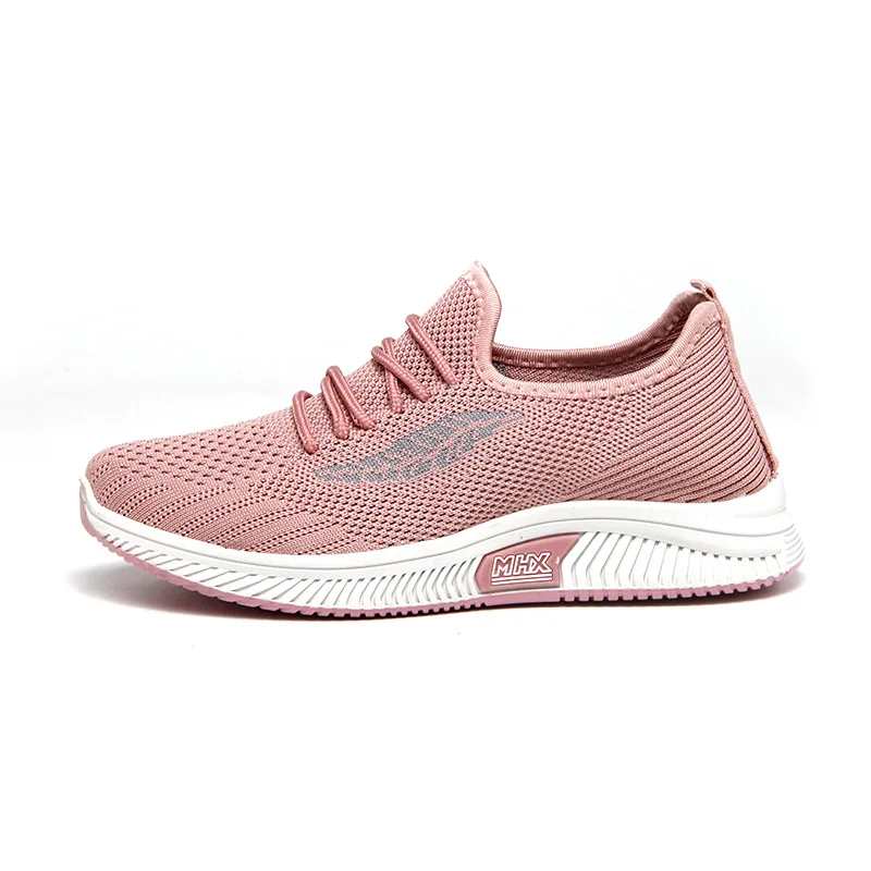 

Women Loafers Leaves Shoes Knitted Flats Comfort Female Breathable Mesh Slip On Footwear Casual Ladies Sneakers 2021 Spring