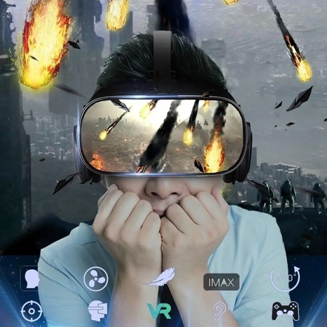 VR Очки виртуальной реальности 3D панорамный стерео кинотеатр с просмотром фильма