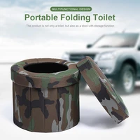 portable folding toilet car commode camping toilet car toilet storage stool for camping equipment hiking trips traffic long trip