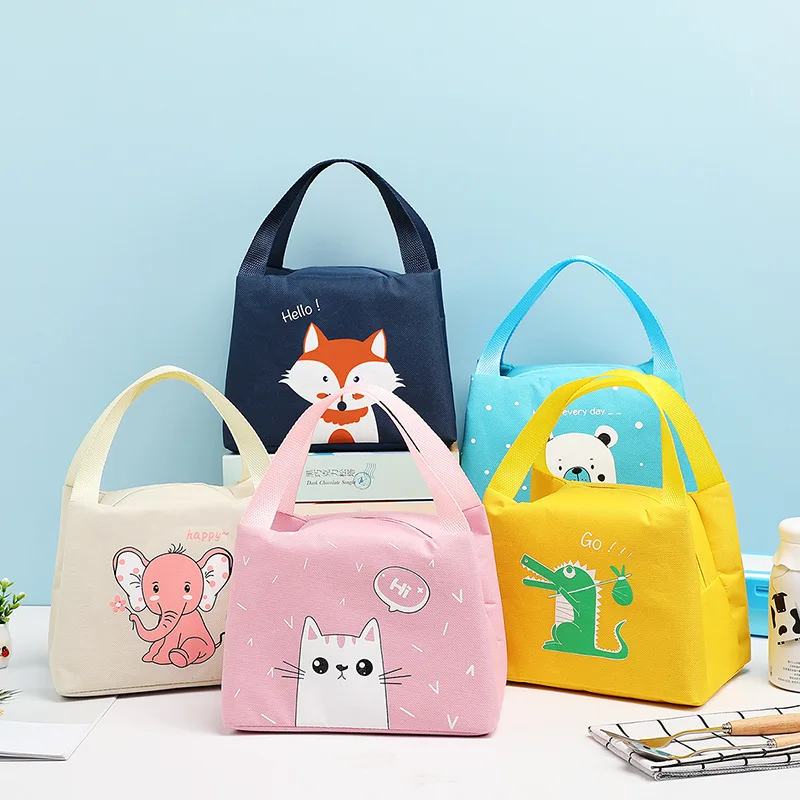

Portable Picnicb Travel Cooler Bag Lunch Box Cartoon Animal Bento Thermal Food Picnic lunch box bag