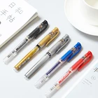 Однотонная ручка с гелевыми чернилами, 1 шт., яркий маркер для краски, авторучка для подписи 1,0 мм, Золотойсеребристыйчерныйсинийкрасный цвета на выбор