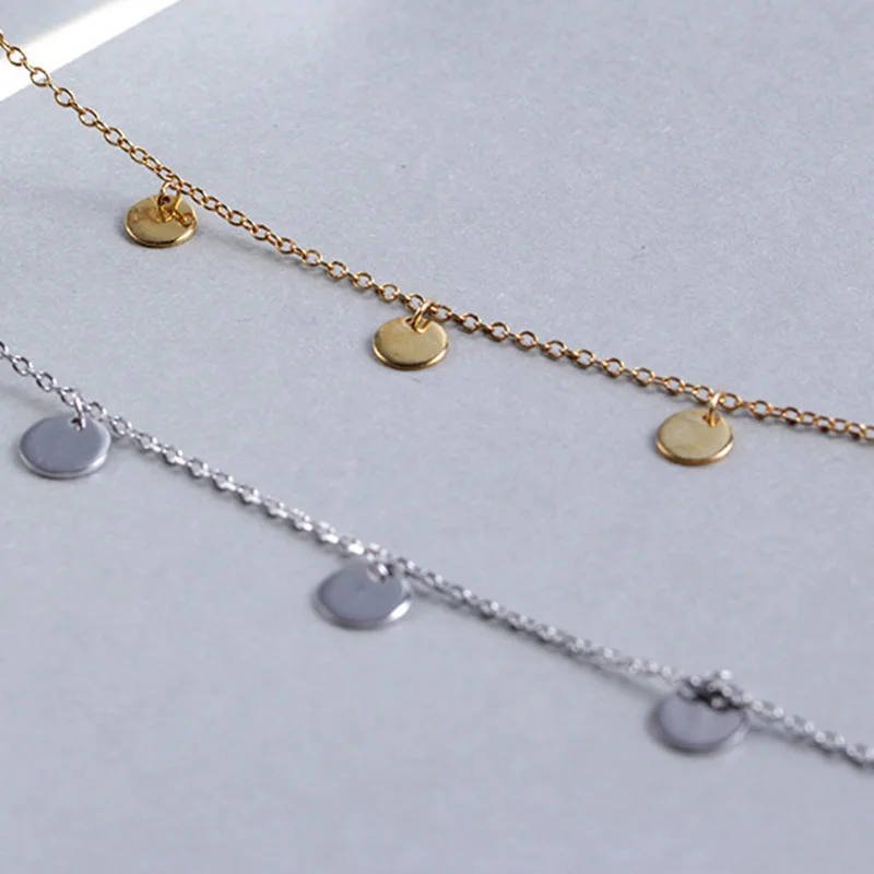 TrustDavis круглый чокер ожерелье звеньевая цепь для вечеринки небольшой круг