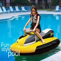 childrens summer water toy pvc motorboat pool float inflatable jet ski pool toys marine motor boat booster air water boat
