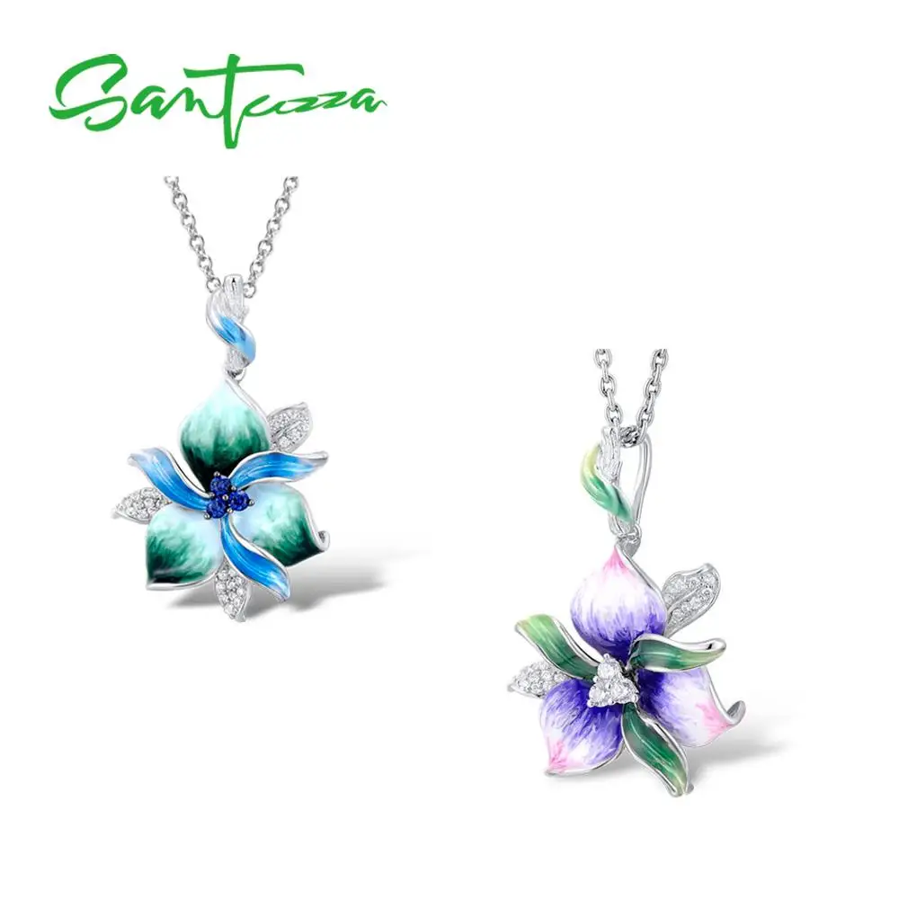 SANTUZZA, женские ожерелья, подвески, 925 пробы, серебро, люкс класс, для женщин, драгоценный камень, хорошее ювелирное изделие