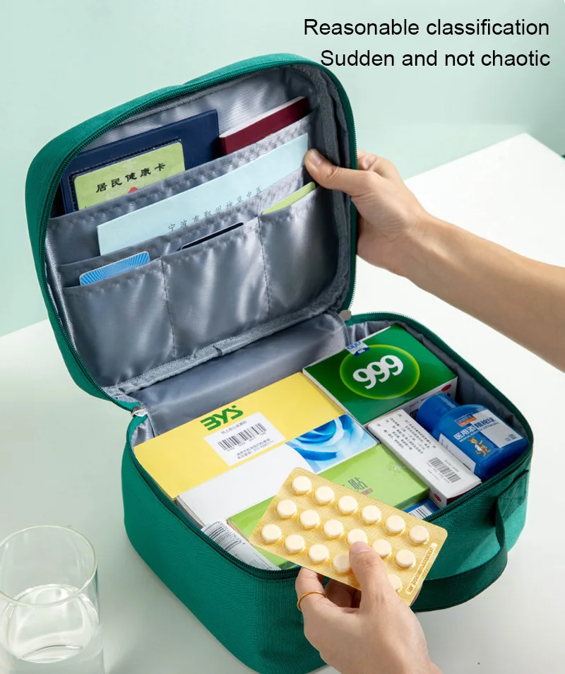 

Portable Medicine Storage Box For Automobile Household Cloth First Aid Kit Portable Medicine Box For Outdoor Travel Portable