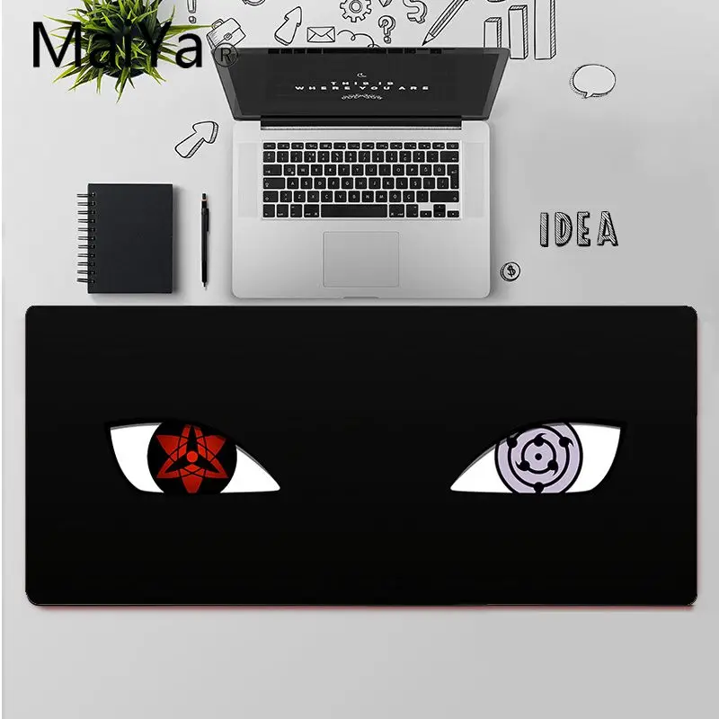 maiya top quality anime sharingan rinnegan eyes laptop computer mousepad free shipping large mouse pad keyboards mat free global shipping