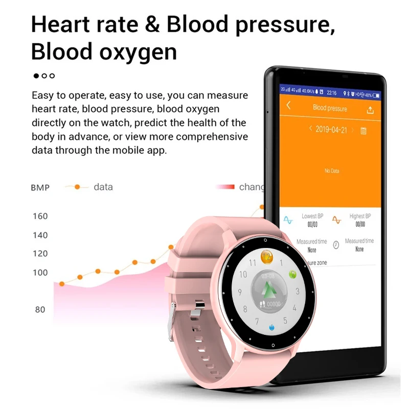 

Women Smart Watch Real-time Weather Forecast Activity Tracker Heart Rate Monitor Sports Ladies Smart Watch Men For Android IOS