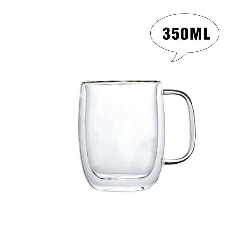 glass cup CB314-A Стаканы с двойным дном Термостойкие двойными стенками Стекло Кофе Чай чашки и кружки Qith двойное дно пивные кружки вина Стекло чашки 80/180/240/250/350/450 мл кружка с двойным дном стакан чашка бокалы чашка с двойным - Цвет: glass cup CB314-A