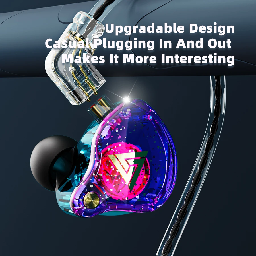 QKZ AK6 Pro EDX 1DD динамические наушники HIFI бас наушники-вкладыши монитор Спортивная