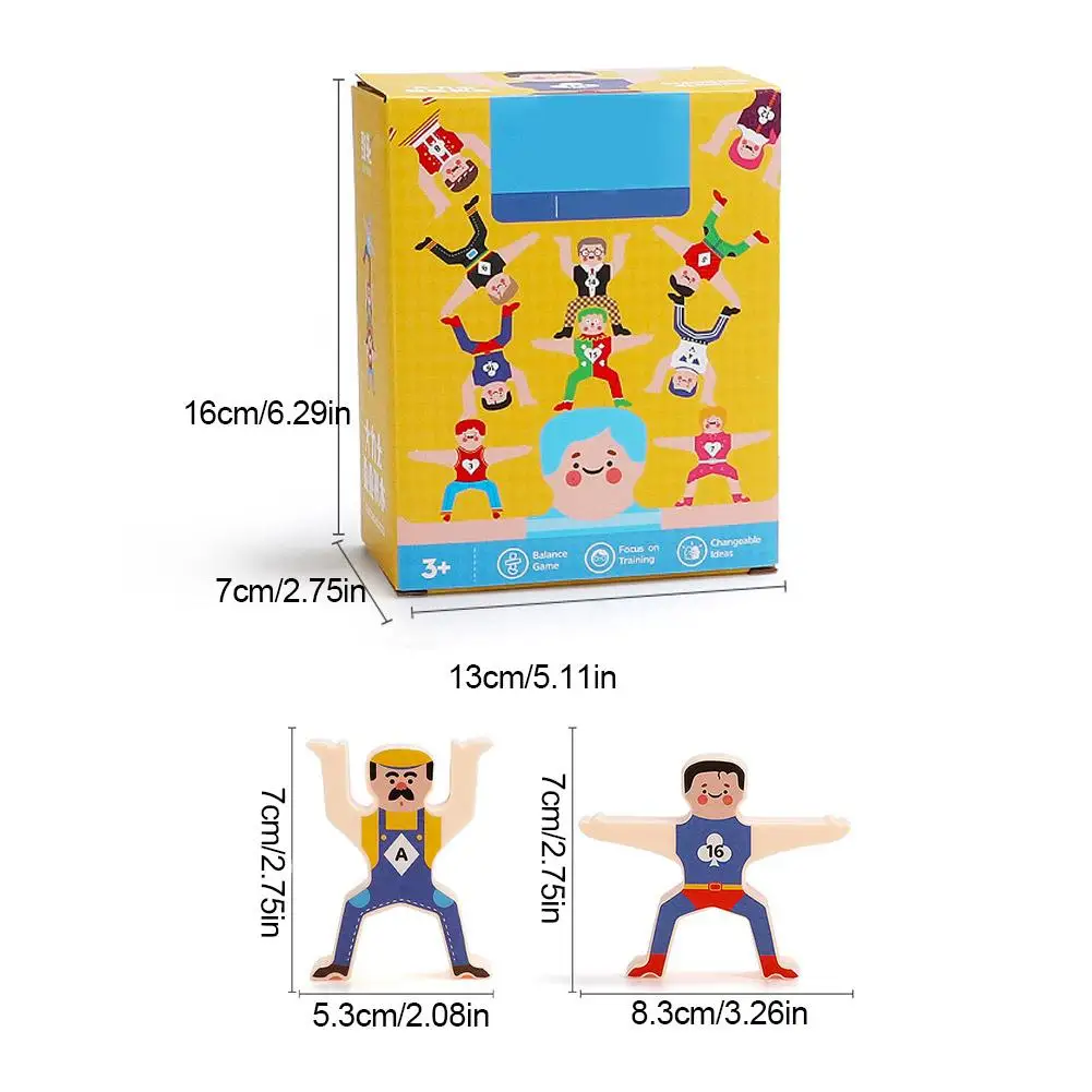 

Wooden Stacking Games Hercules Acrobatic Troupe Interlock Toys Balancing Blocks Games Toddler Educational Toys
