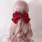 Заколки для волос атласные женские, элегантные трехслойные заколки с большим бантом, весенние зажимы для хвоста, аксессуар для волос, 1 шт.