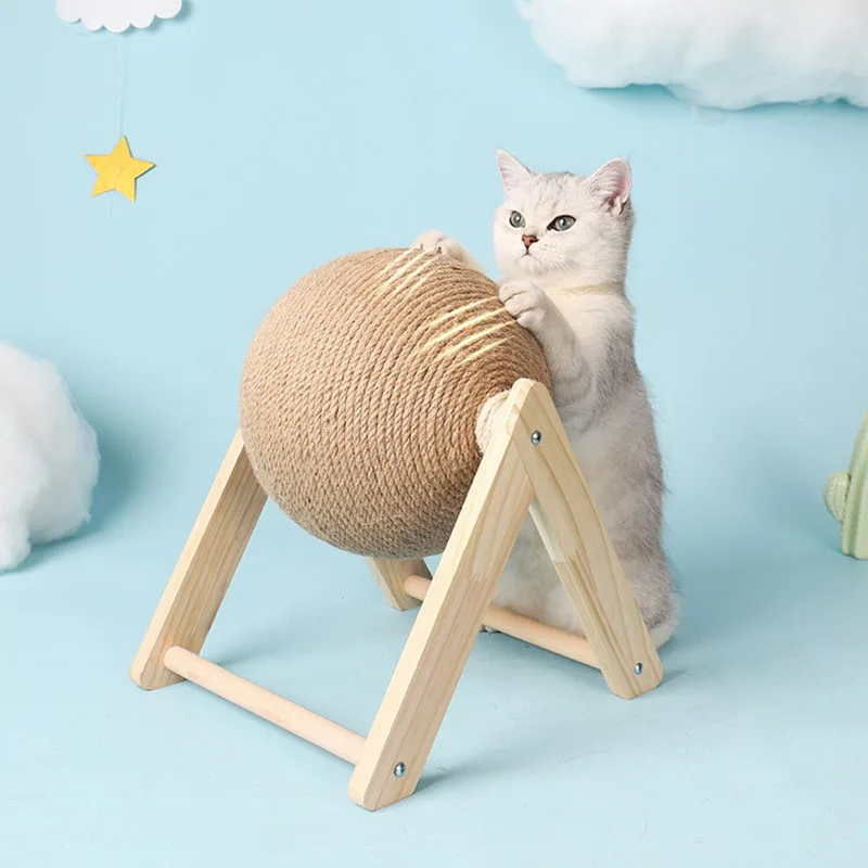 

Игрушка-зажим для кошек, сизальная веревка для домашних животных, спиннинг-шар, хомяк, тренировочный инструмент, рама для котят и лазания, то...