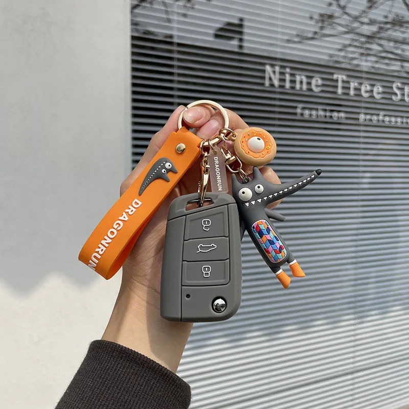 Новый милый мультяшный Чехол для автомобильного ключа чехол Volkswagen VW Golf7 mk7 Seat Ibiza