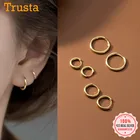 Trustdavis 1 шт мужскиеженские 925 стерлингового серебра серьги в виде колец, милый подарок для девочекмальчиков изысканные ювелирные изделия аксессуары вечерние подарок DB1357