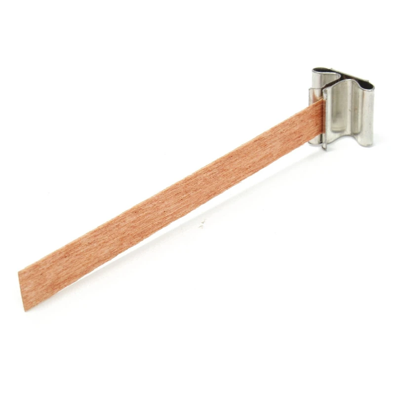 

50Pcs 6mm 8mm 12.5mm 13mm Wooden Candles Wick with Sustainer Tab Candle Wick Core for Candle Making Supply Soy Parffin Wax