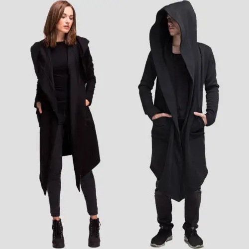 

Goocheer Newest Unisex Trench Coat 2019 Winter Warm Long Coat Fashin Gothic Windbreaker Men Women Cardigan Ninja Overcoat