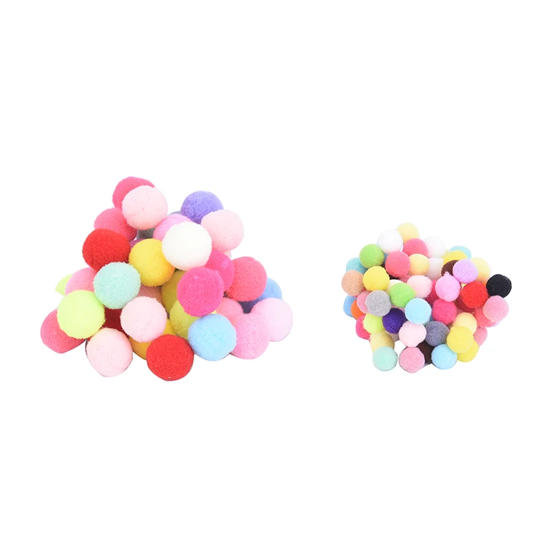 

100Pcs/lot 10/20mm Round Felt Balls Pom Poms Craft Wedding Decoration DIY Soft Pompoms Balls Accessories