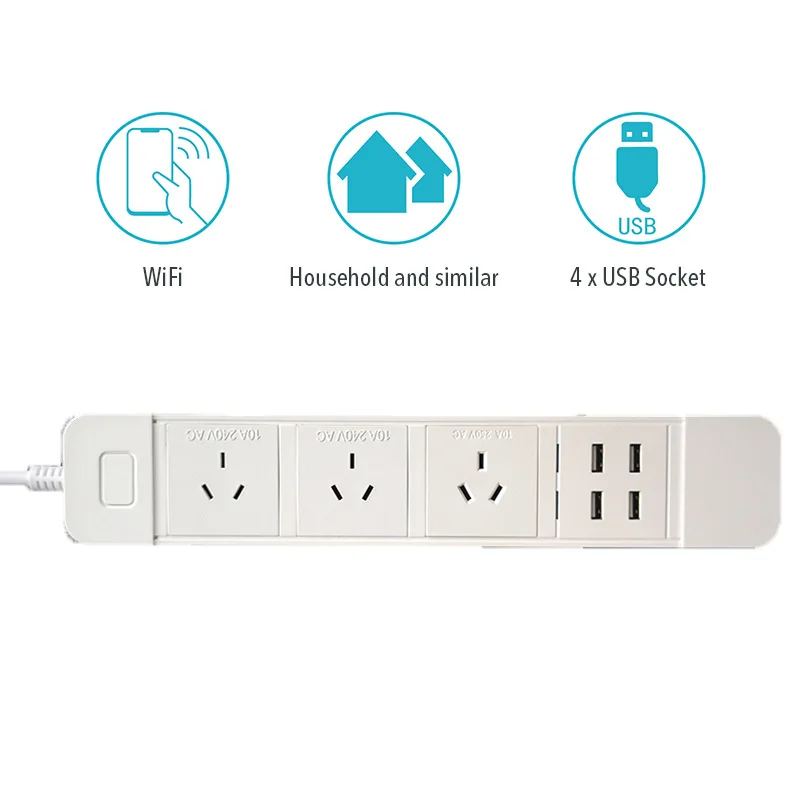 Умный Wifi блок питания 4 AU/CN розетки с стабилизатор напряжения с USB голосовым управлением для Amazon Echo Alexa Google домашний таймер