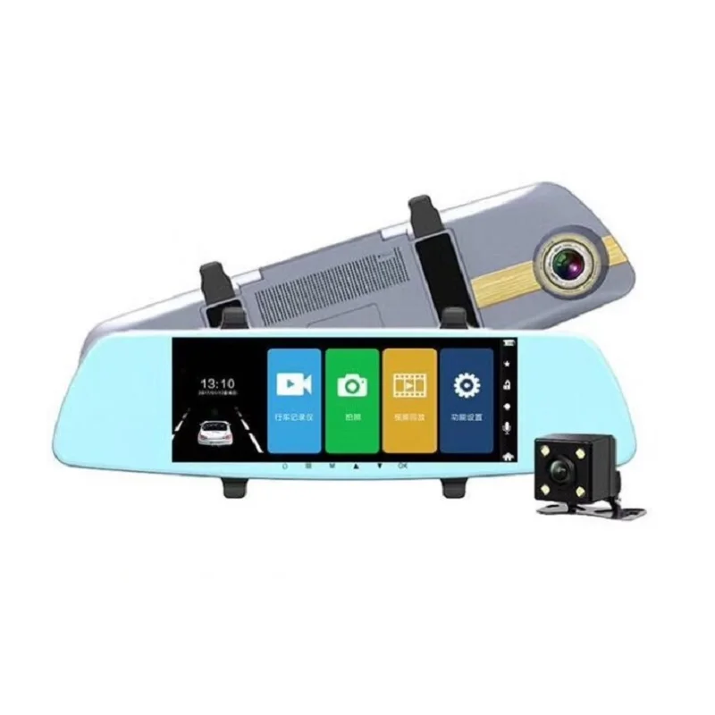 Автомобильный видеорегистратор 7 0 дюйма FHD 1080P с двумя объективами ночным
