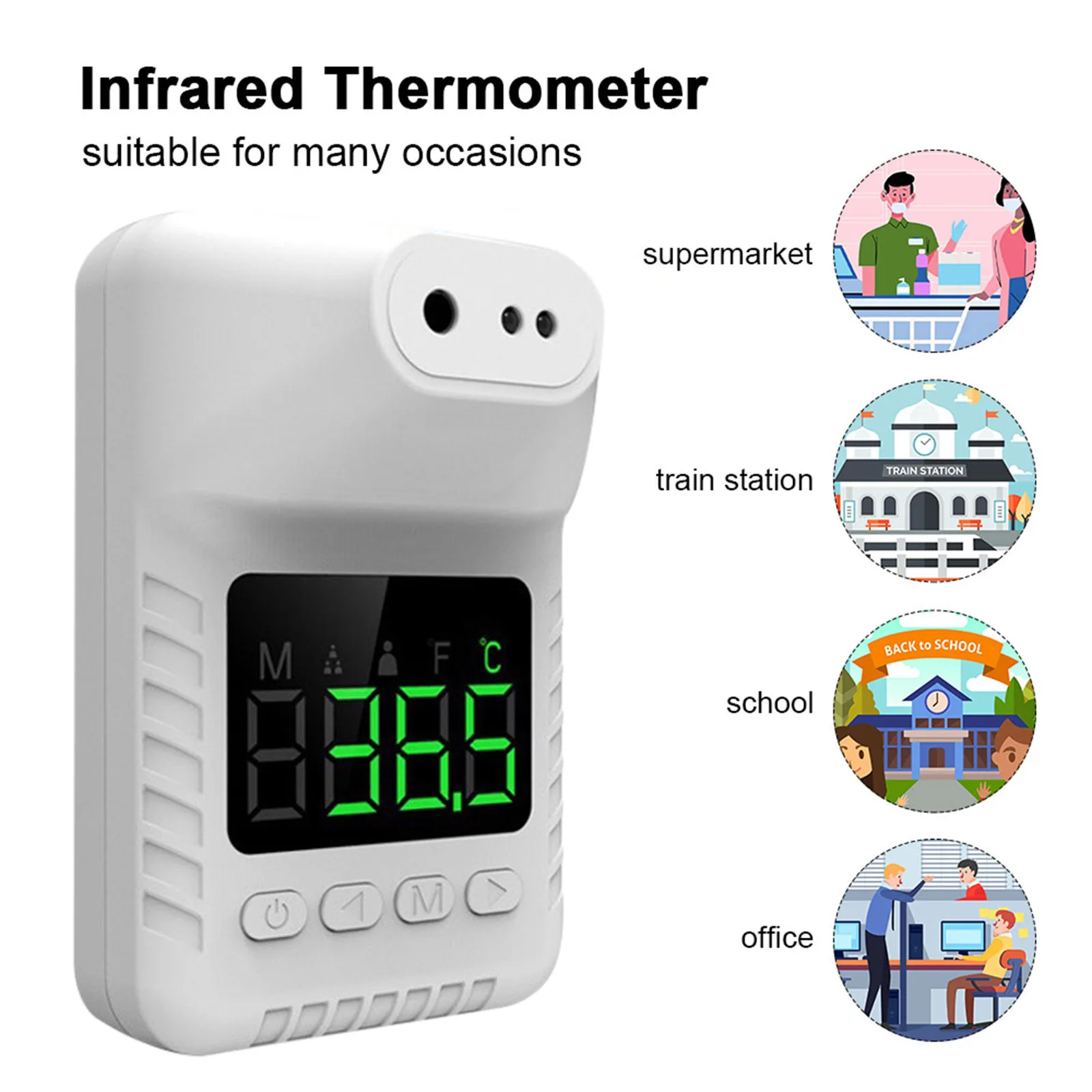 Цифровой Бесконтактный ИК термометр цифровой измеритель температуры Прямая