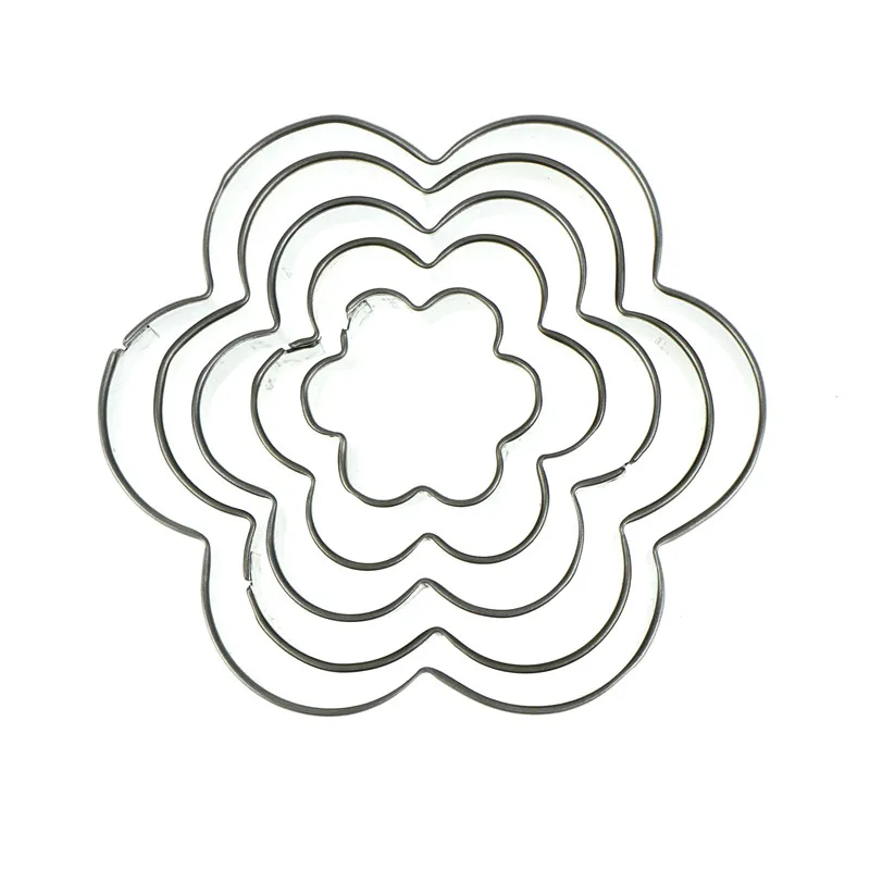 Форма для печенья из нержавеющей стали в форме цветка форма выпечки тортов
