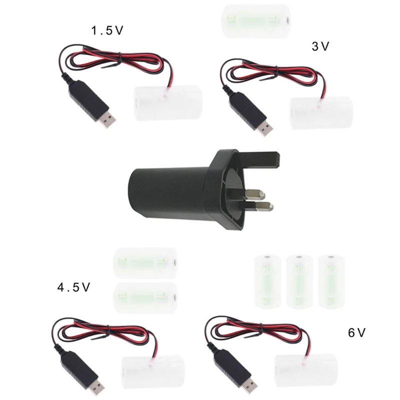 Блок питания с вилкой Стандарта Великобритании USB-адаптер размера C батареи LR14 1 5