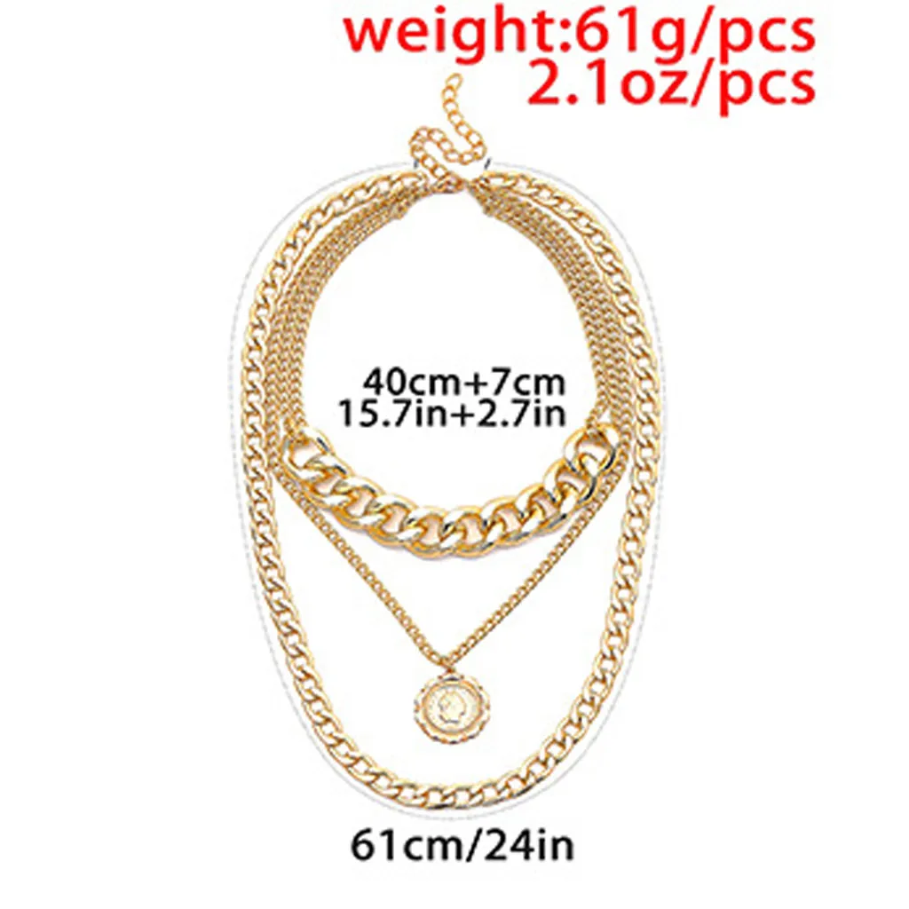 Массивное многослойное жемчужное ожерелье чокер в стиле панк ошейник массивное