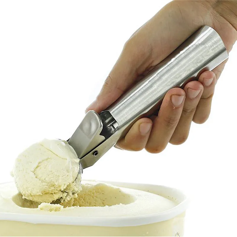 

Stainless Steel Ice Cream Scoop Ice Ball Maker Frozen Yogurt Cookie Dough Meat Balls Ice Cream Spoon Tools Watermelon Spoon