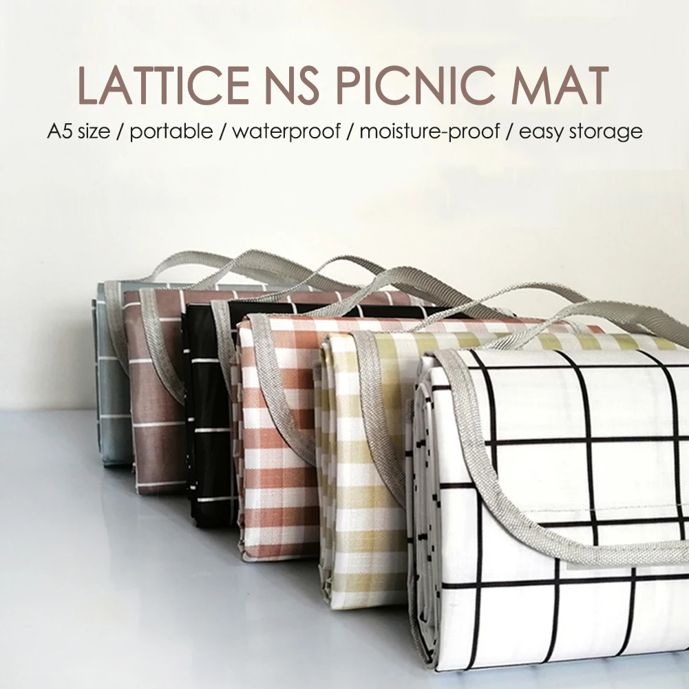 

Camping Mat Waterproof Outdoor Beach Plaid Blanket Foldable Portable Travel Picnic Hiking Ground Mattress Lawn Games Pad 150x200