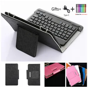 Universal wireless Bluetooth Keyboard Cover for logicom l-ement tab 1001/1040/1043/1045 10.1  Tablet PU Leather stand funda +Pen