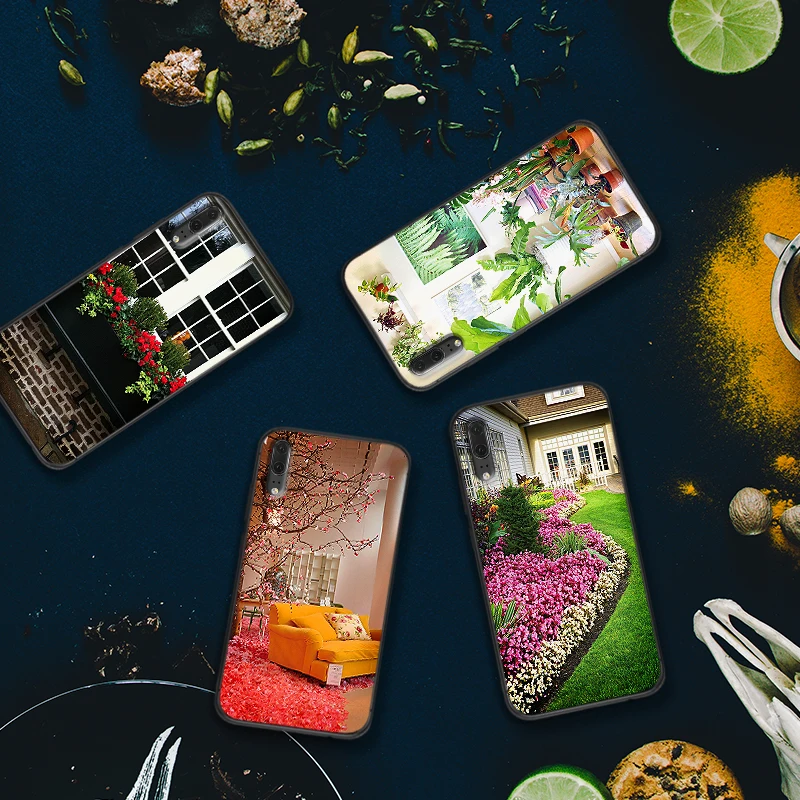 Дом с цветами на Windows Мягкий силикон для huawei P30 Lite Pro P Smart 2016 2019 P8 P9 P10 P20