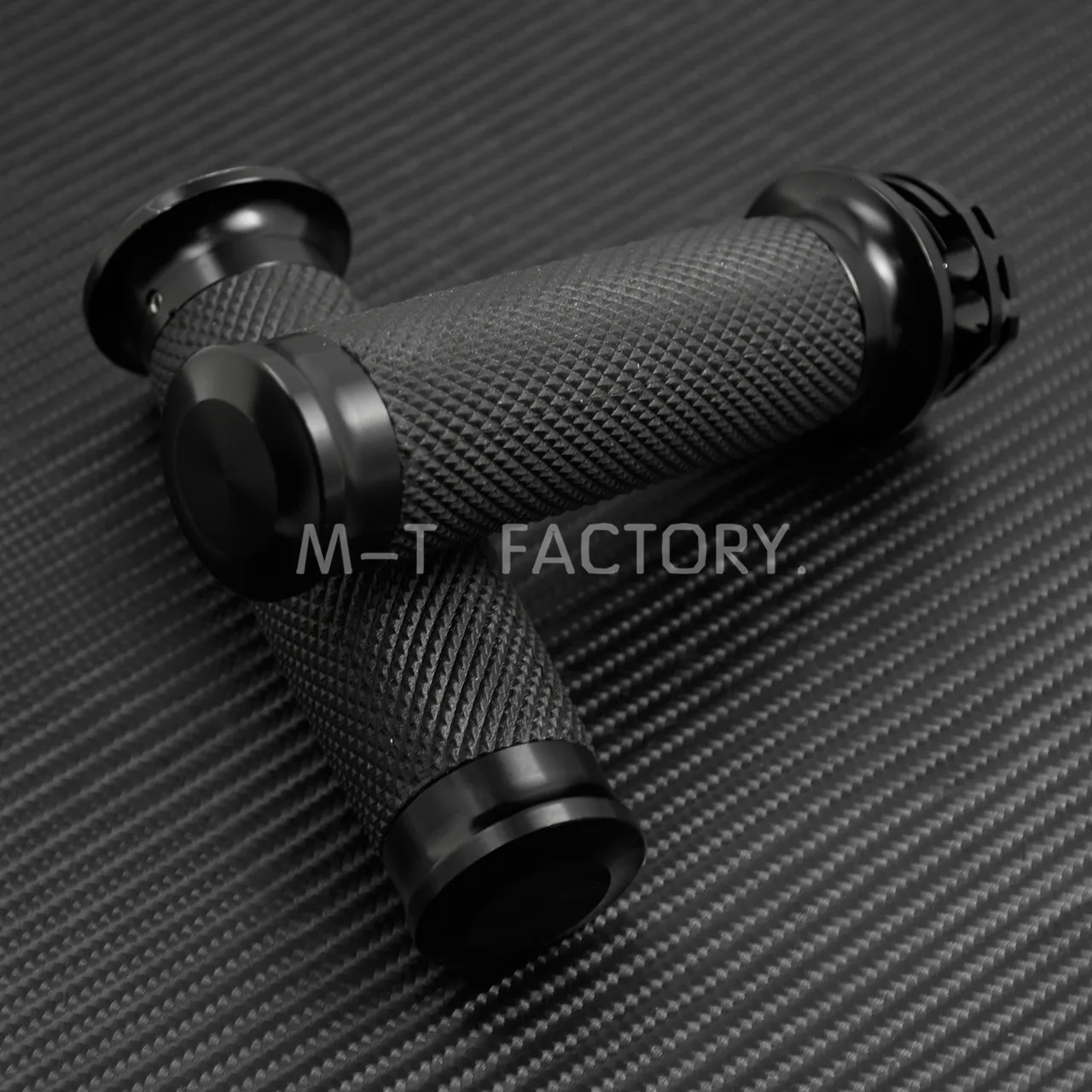 Black Grips Мотоцикл Универсальный " рукоятка руль черный для Harley Touring Sportster 883 1200 XL XR VRSC Dyna Softail - Цвет: Black Grips