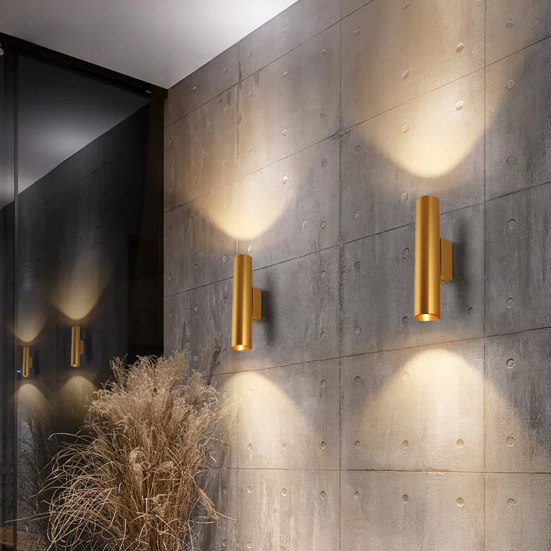 

Nordic Wall Lamp Cylindrical Living Room Background Wall Lighting Corridor Aisle Study Room Bedroom Bedside Balcony Wall Light